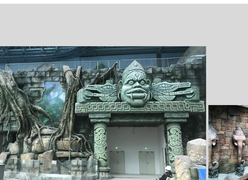aquarium themed fiberglass feature — marine scenic FRP fabrication